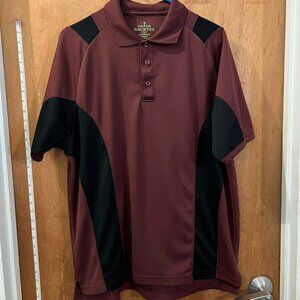 🐻Size L - BackTee - Maroon and Black Golf Shirt